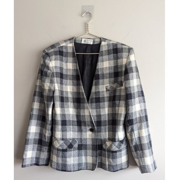 Vintage Checkered Blazer - Picture 1 of 9